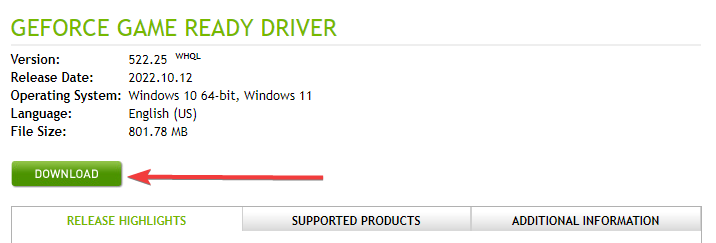 geforce driver won't download