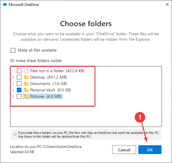 disable sync to fix deleted files keep coming back windows 10
