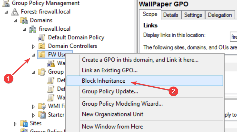 block inheritance gpedit