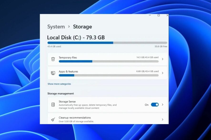 storage doesn't add up windows 11