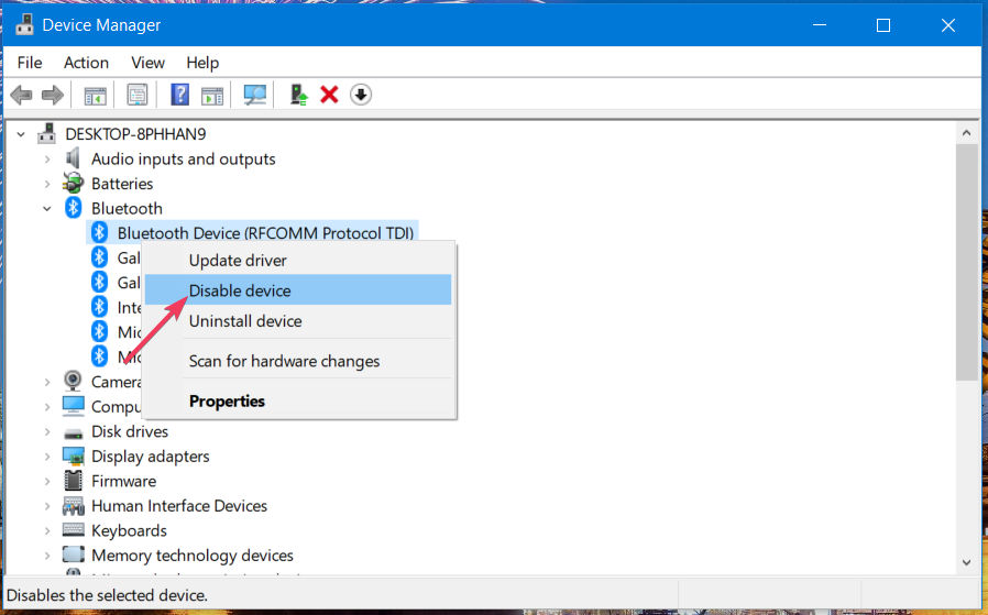 Disable device option windows 11 hotspot 5ghz not available