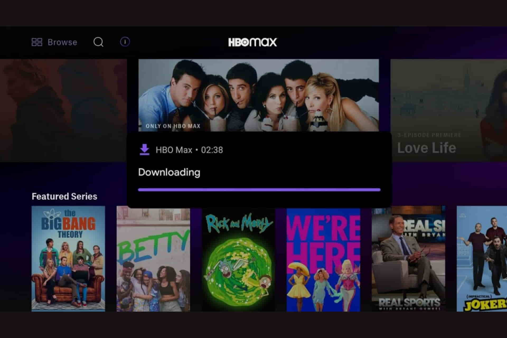 hbo max not allowing downloads