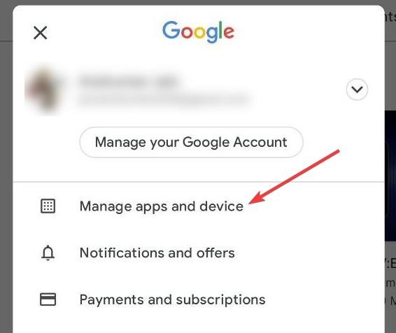 manage playstore app