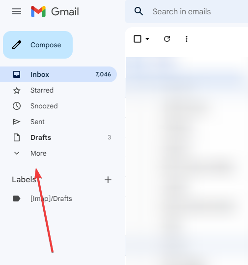 more button in gmail