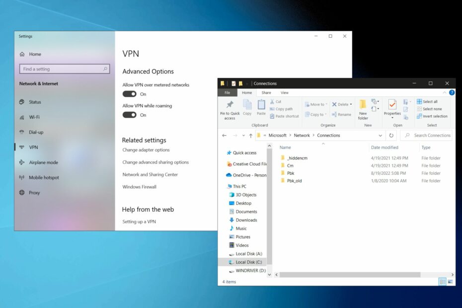 how to change vpn settings windows 10