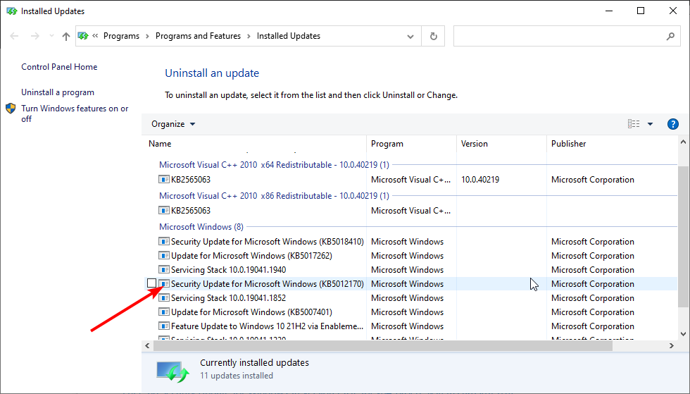 update can't create new folder windows 10