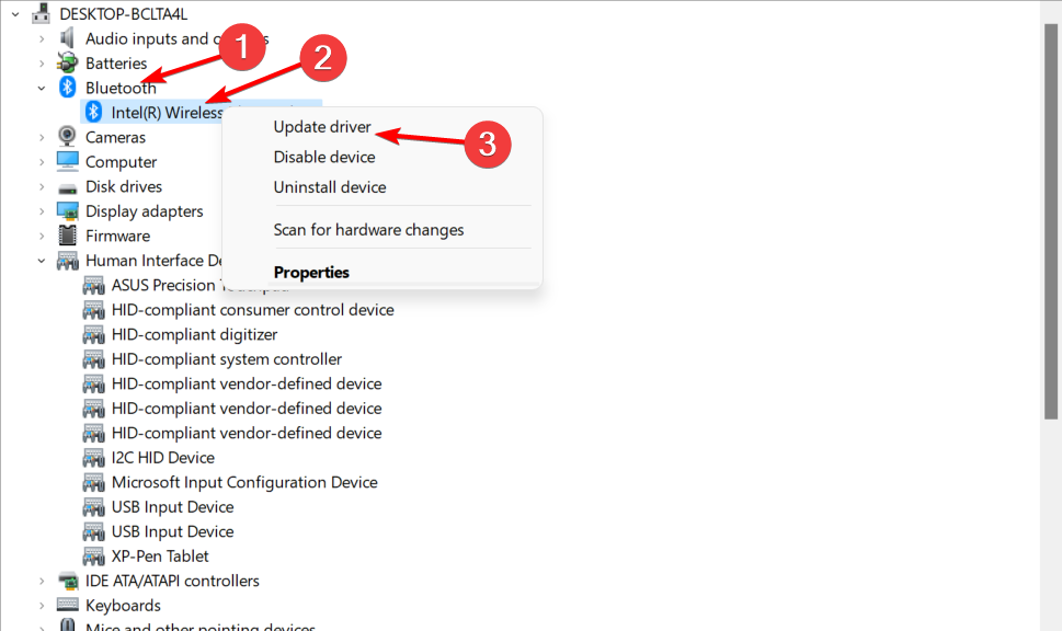 update-driver-bluetooth pc not detecting controller