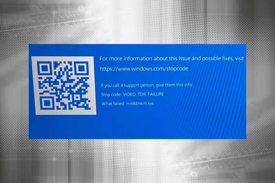 fix video tdr failure nvlddmkm.sys in Windows