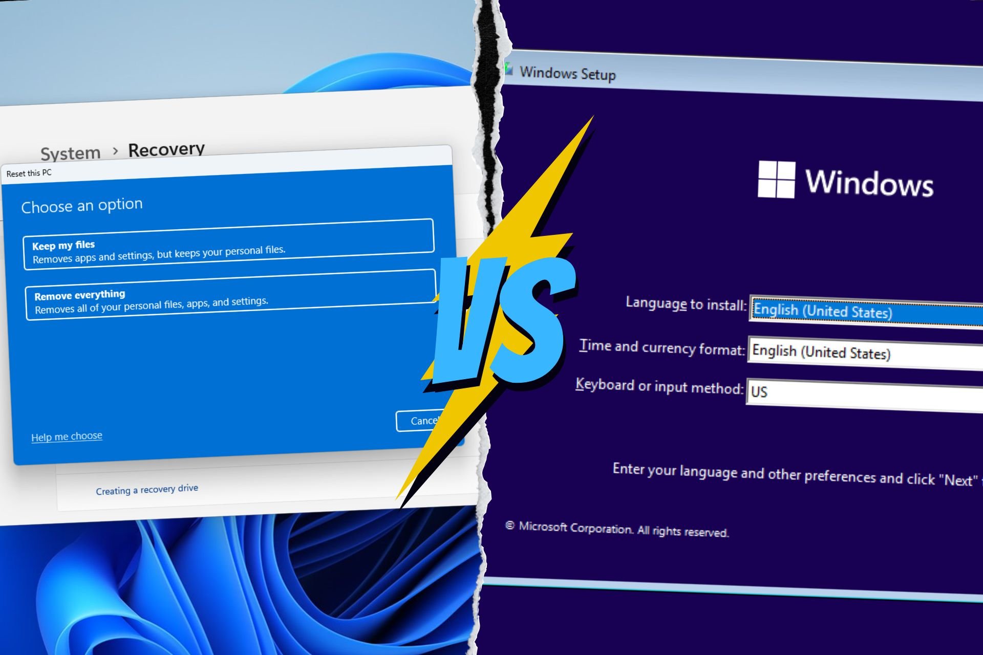 learn about windows 11 reset vs clean install