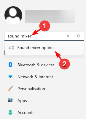 Sound mixer options