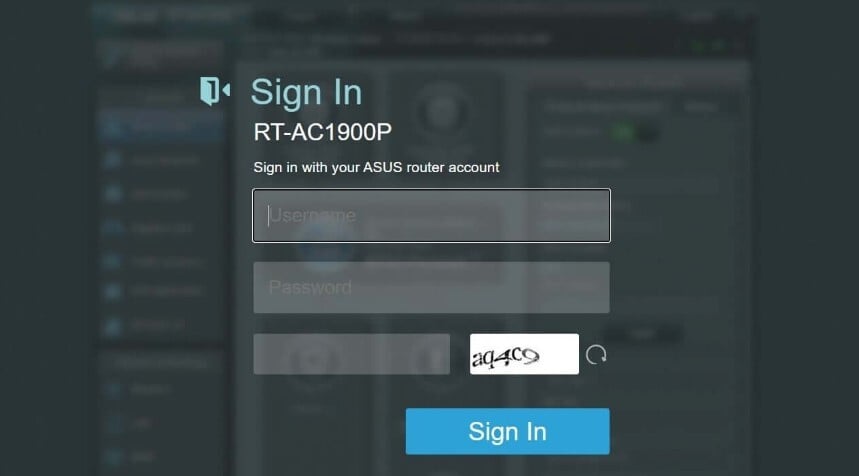 sign into router settings