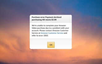 Hot to fix Amazon Error 2063