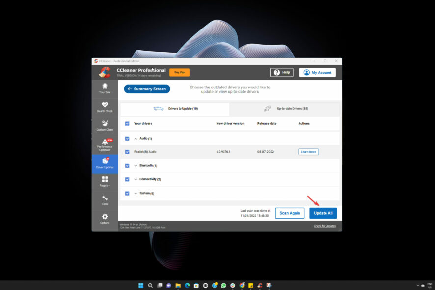 ccleaner pro driver updater