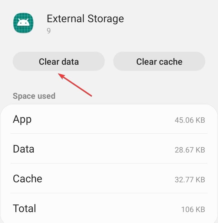 clear data to fix phone not connecting to pc