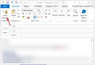 send secure email outlook shortcut