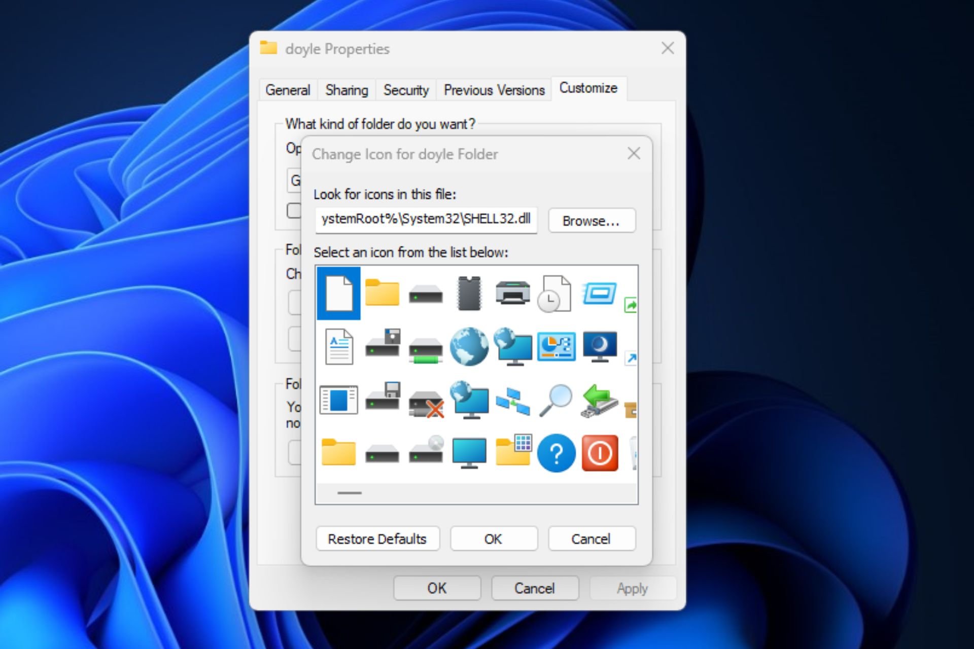 icon changer for folder windows