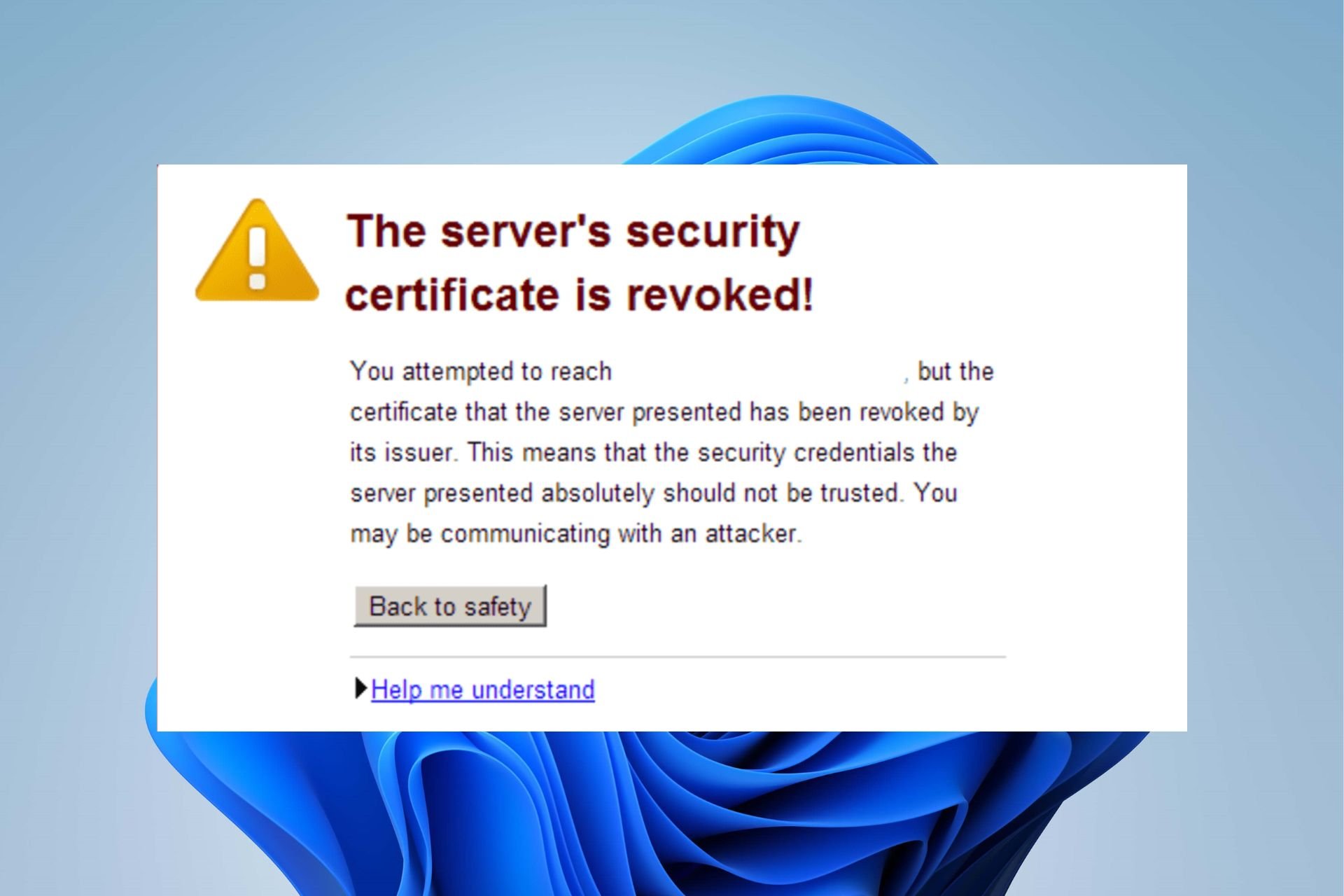 a certificate was revoked by its issuer