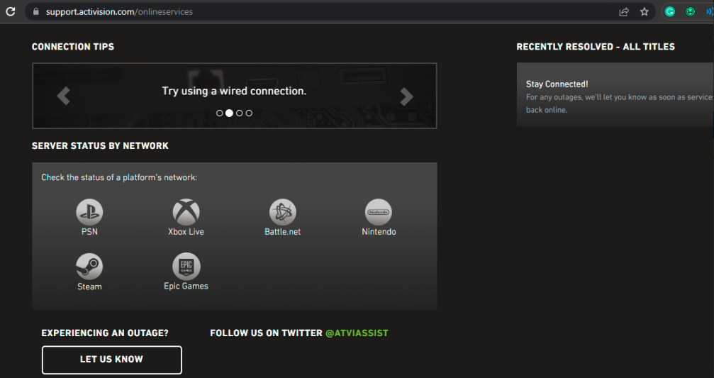 Activision Unlink Account Error ·