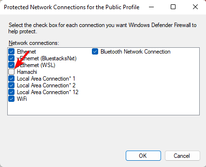 uncheck Hamachi in Network connections