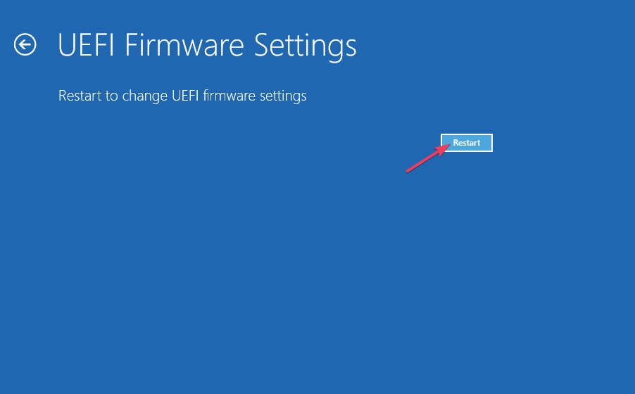 Restart option efi usb device has been blocked by the current security policy