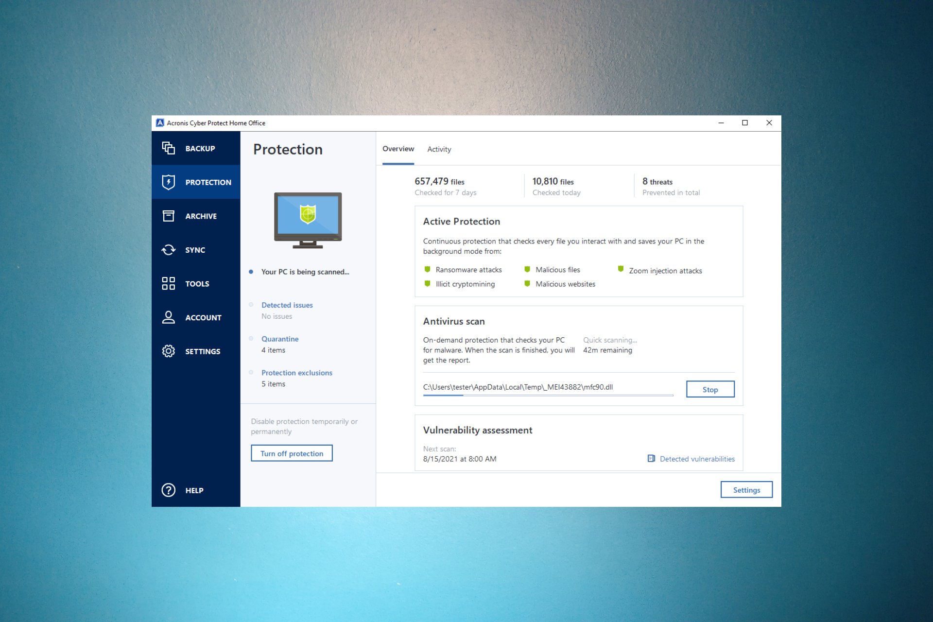 Acronis Cyber Protect Home Office hands on review