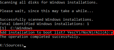 Add installation to boot list?