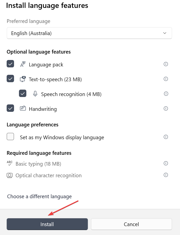 language pack to fix keyboard types wrong characters
