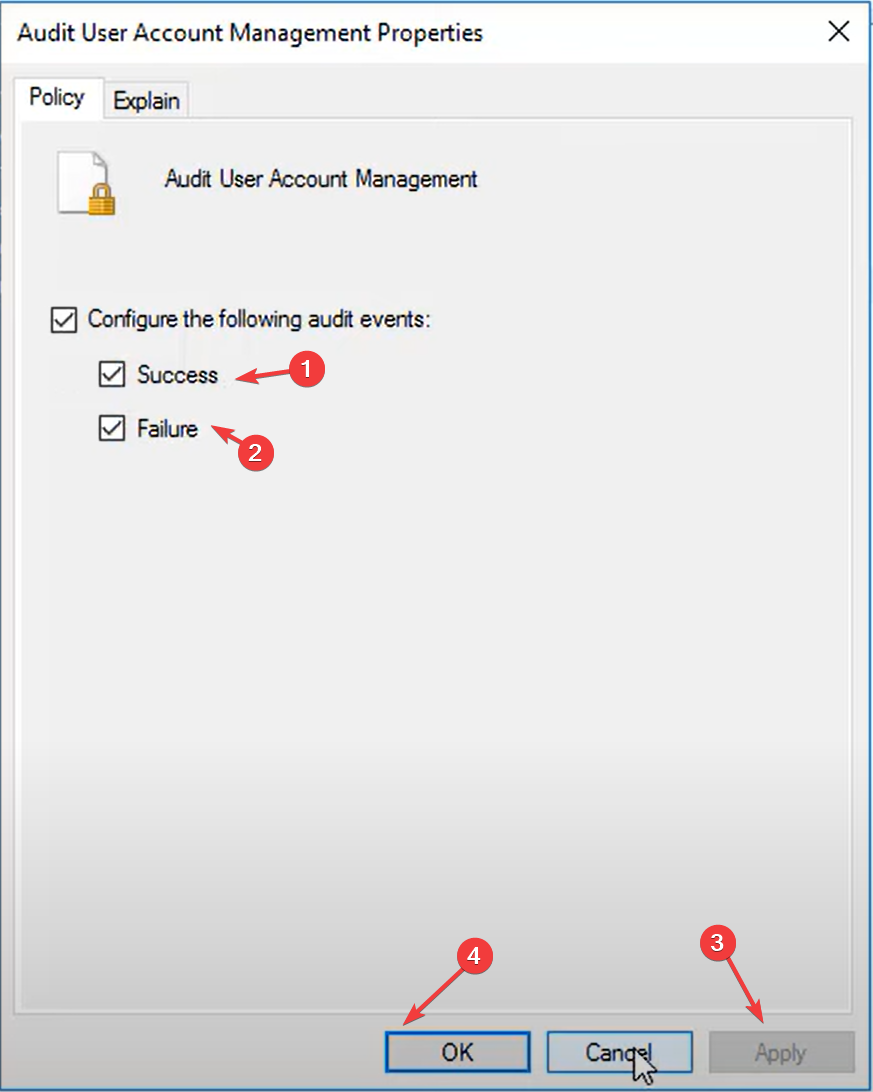 Event ID 4740 -Audit user account management properties