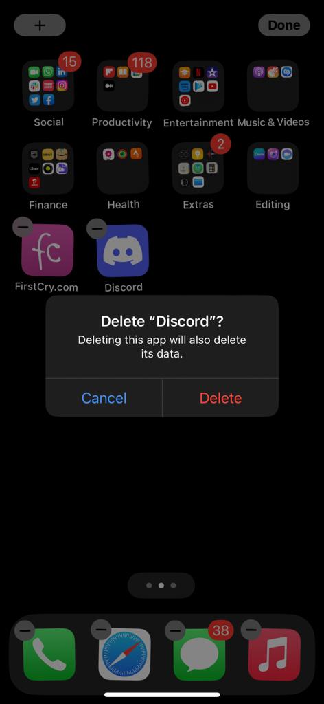 Discord delete data