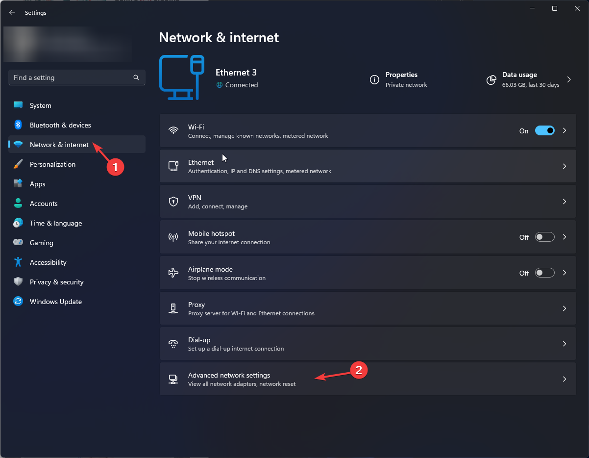 Network Internet -ethernet not working but wifi is