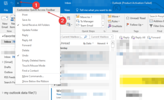 How to Customize The Quick Access Toolbar in Outlook