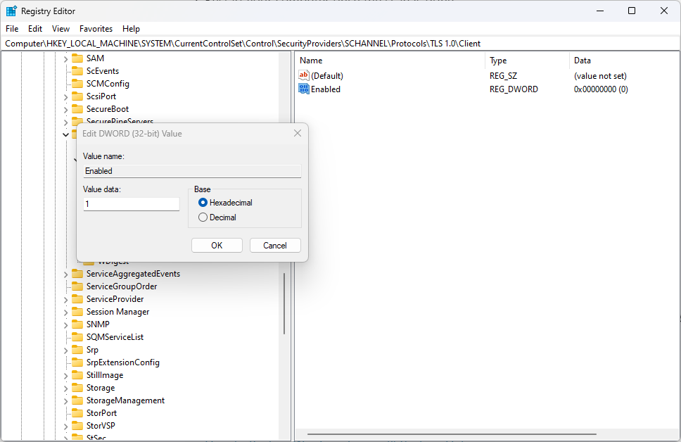 Registry Editor SSDT