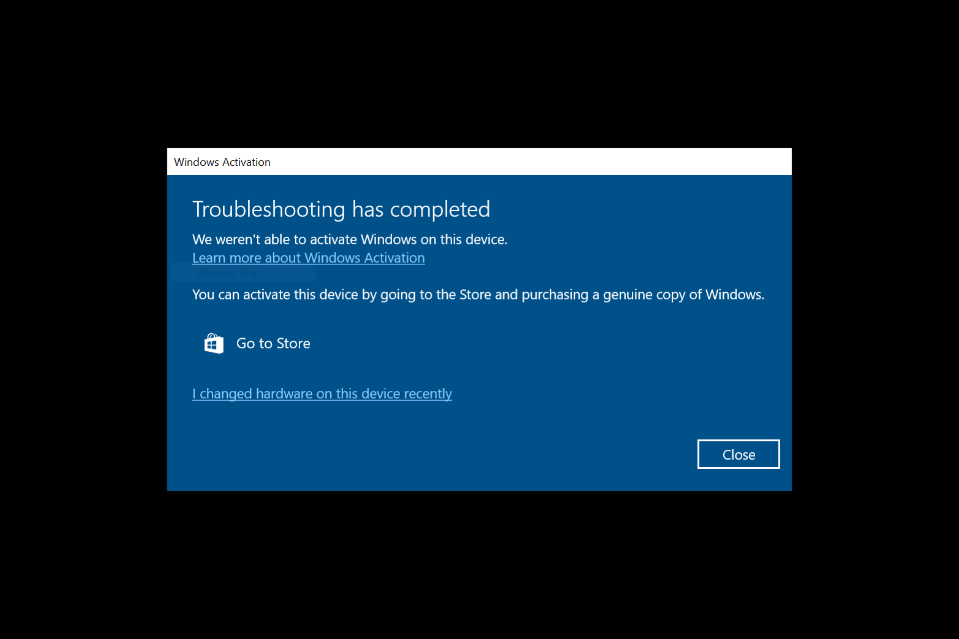 Unable to Activate Windows After Hardware Change
