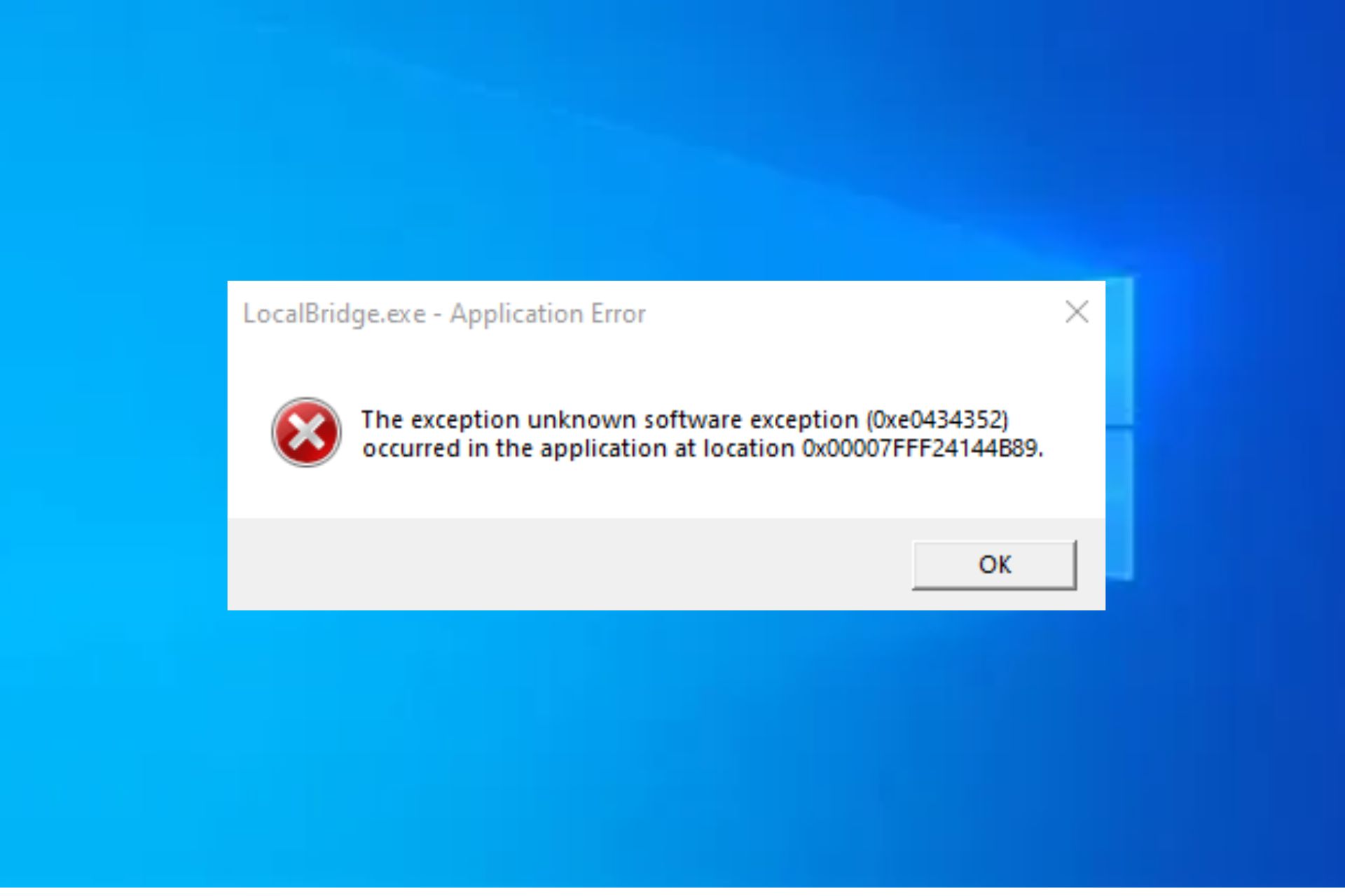 How to fix localbridge.exe application error on Windows PC