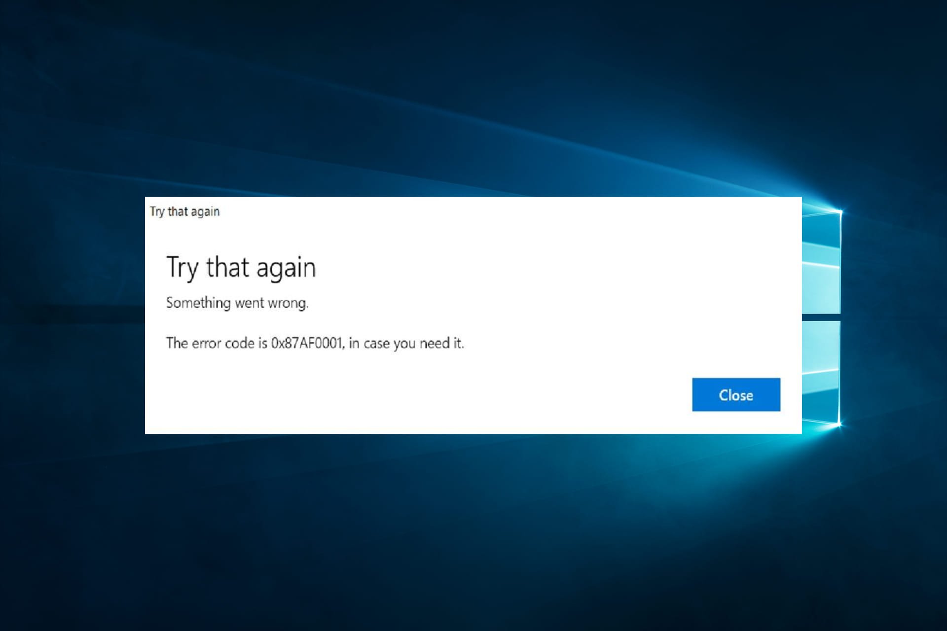 Error 0x87AF0001 on Microsoft Store [Solved]