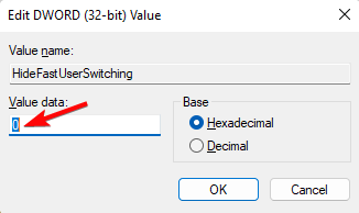 enable fast user switching