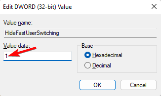 disable fast user switching