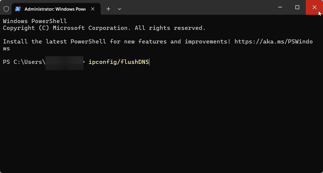 ipconfig flush dns terminal