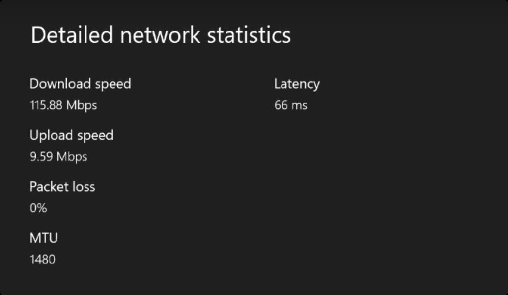 network statistics xbox
