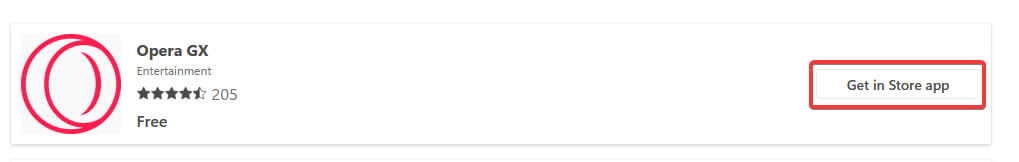 opera gx get in store button