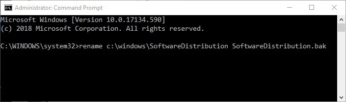 cambiar el nombre para arreglar Windows no pudo obtener una lista de dispositivos de la actualización de Windows
