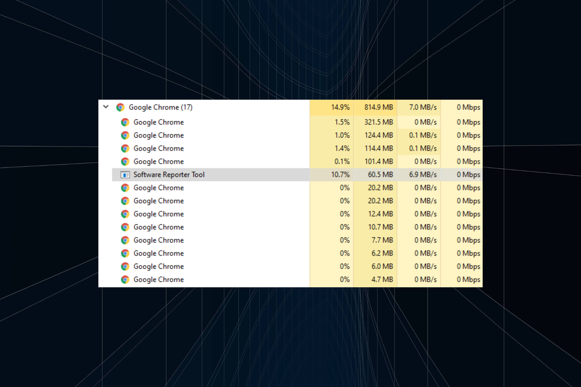 Windows で Software Report Tool の高 CPU 使用率を修正する