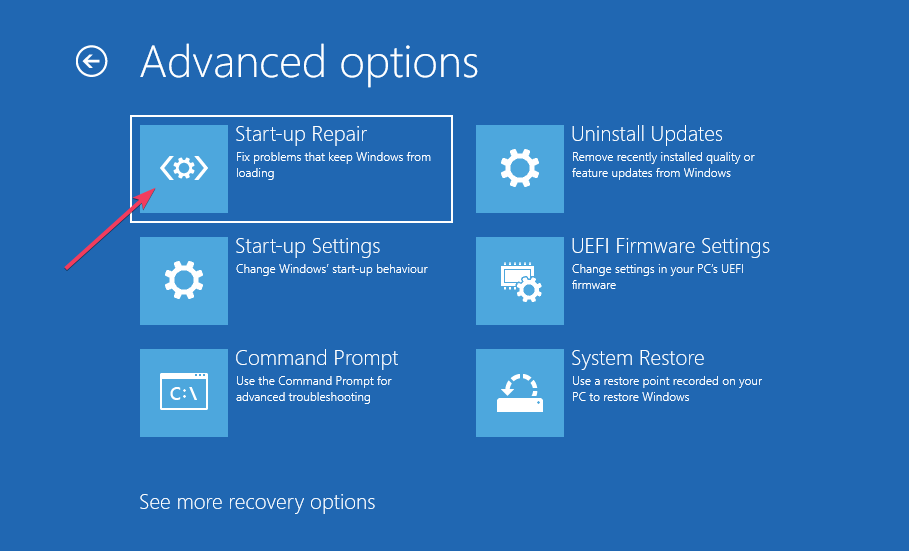 Start-up Repair option unable to reset your pc a required drive partition is missing