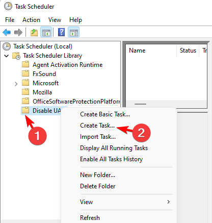 create task for Task Scheduler Library