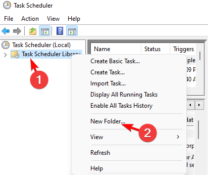 Task Scheduler Library - new folder