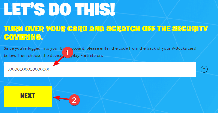 fortnite v bucks redeem codes