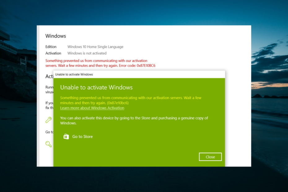 Fix: Windows 10 Activation Error 0x87e10bc6 [6 Quick Ways]