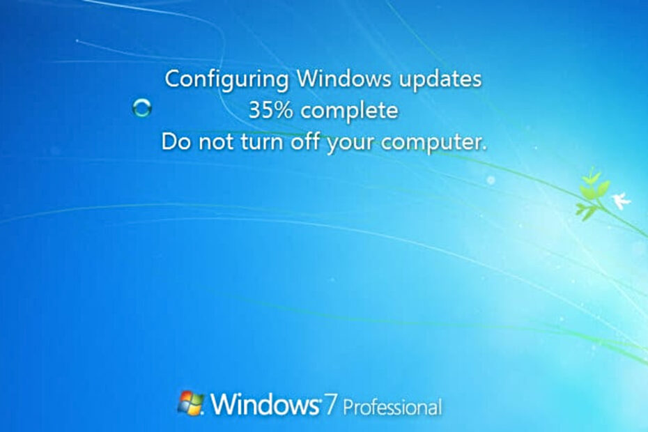 windows 7 update stuck at 35 percent complete