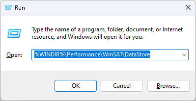 DATASORE - Windows エクスペリエンス インデックス Windows 11