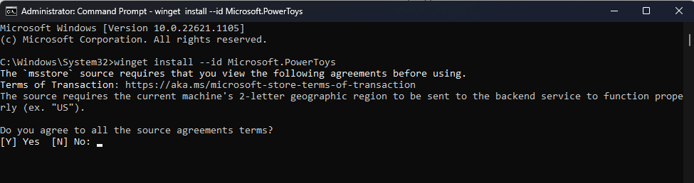 Install PowerToys Windows 11 CMD
